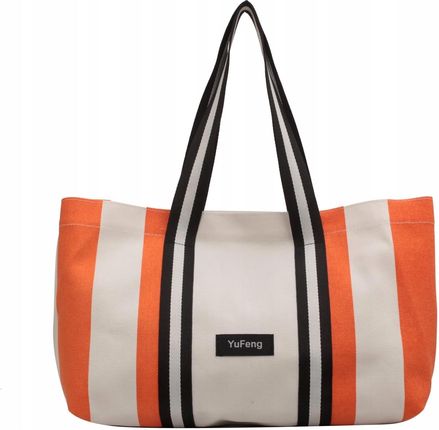 BEY'Z Duża Torba Tote Vintage Pomarańczowa na Zakupy