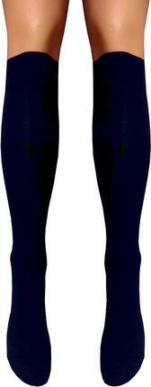 PODKOLANÓWKI BAWEŁNIANE CZARNE GŁADKIE KRYJĄCE DAMSKIE 39-41