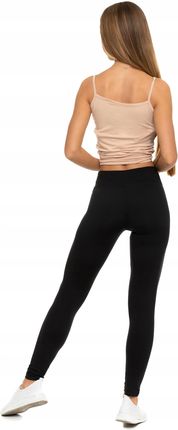 Legginsy Damskie Czarne z Wysokim Stanem Kryjące Getry Klasyczne MORAJ  S/M - zdjęcie 3
