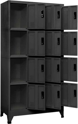 Dkd Home Decor Szafka Skrytkowa Antracyt 90X45X180cm Stalowa - zdjęcie 2