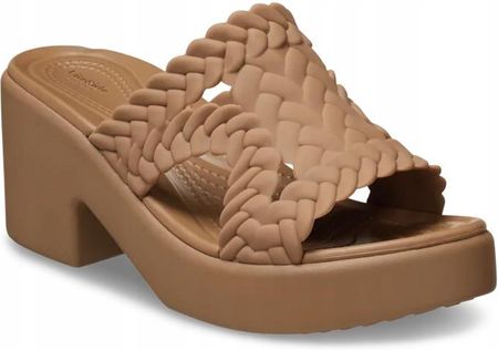 Damskie Klapki Koturn Crocs Brooklyn Woven Heel 209979 Slide 37-38
