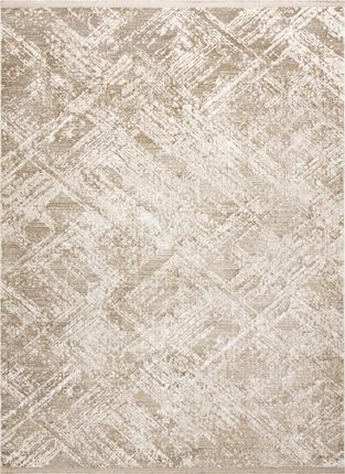 Bestenteppichede Dywan Duke 51541 Beż Geometryczny Strukturalny Bardzo Miękki Frędzle Beżowy 240X330Cm - zdjęcie 2