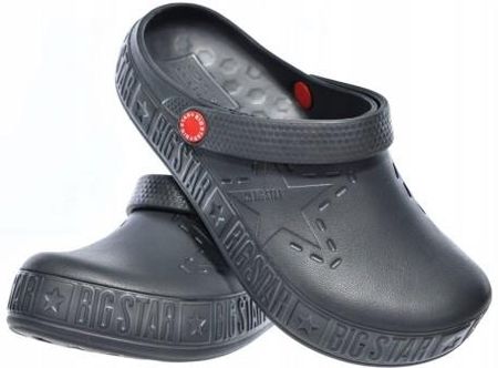 Damskie klapki Big Star II275013 szary 41