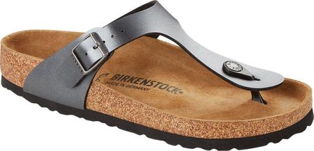 Japonki Birkenstock Gizeh metallic black szerokie 1021428