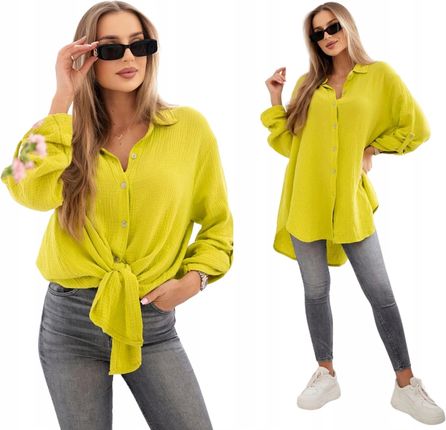Kiwi damska koszula bawełniana MUŚLINOWA Plus Size