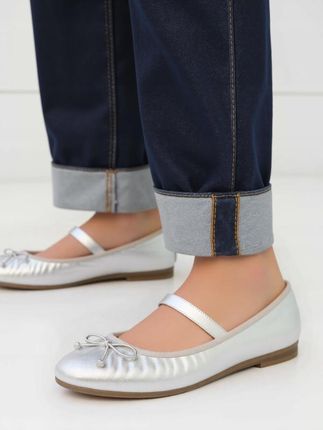 Damskie Baleriny LUSIA – SILVER 40 - zdjęcie 2