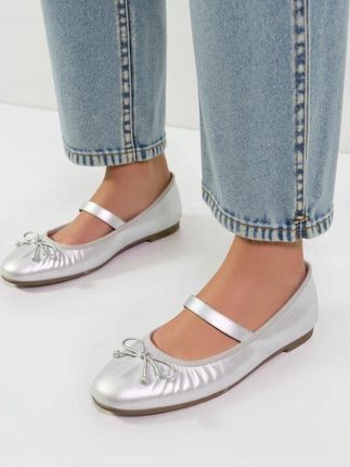 Damskie Baleriny ELVINA – SILVER 36
