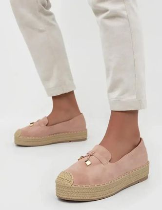 Damskie Espadryle LIVORA MOKASYNY RÓŻOWE PUDROWY RÓŻ 37