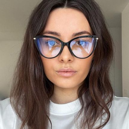 okojoページ Theblogshop Okulary Zerówki Kocie Czarne Kobiece Oprawki Cat