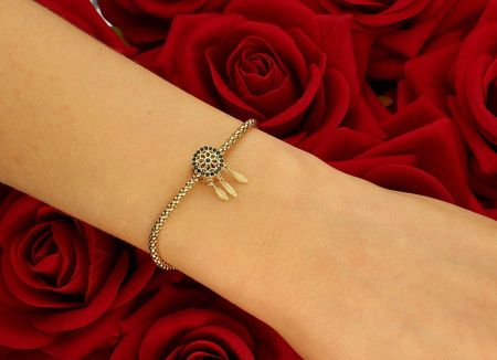 Złoty charms do bransoletki typu Pandora łapacz snów pr 585, ZA 6219A 585 - zdjęcie 2