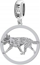 Charms Modułowy Srebrny Australian Cattle Dog 925 Kobieta Prezent DEDYKACJA