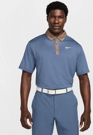 Nike Dri-Fit Tour Contrast Mens Diffused Blue/Mink Brown/White 2XL Koszulka Polo