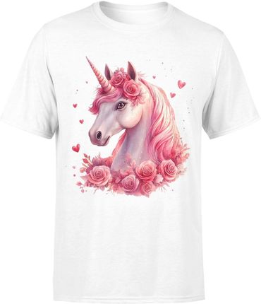 Różowy jednorożec Męska koszulka (XL, Szary) - zdjęcie 2