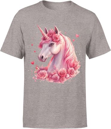 Różowy jednorożec Męska koszulka (XL, Zielony) - zdjęcie 2