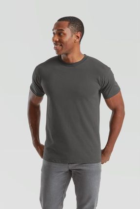 T-shirt Gruba Koszulka Męska 100% Bawełna Fruit Loom 610440 Szary L - zdjęcie 2