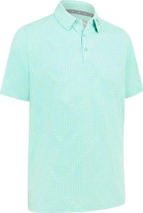 Callaway Warped Gingham Print Mens Neptune Green S Koszulka Polo