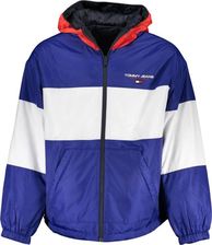 Tommy Hilfiger Odwracalna kurtka męska z niebieskiego poliestru - S