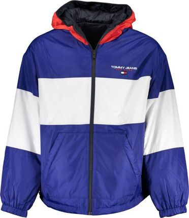 Tommy Hilfiger Odwracalna kurtka męska z niebieskiego poliestru - S