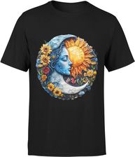 Księżyc słońce w kwiaty Męska koszulka (3XL, Czarny) - zdjęcie 1