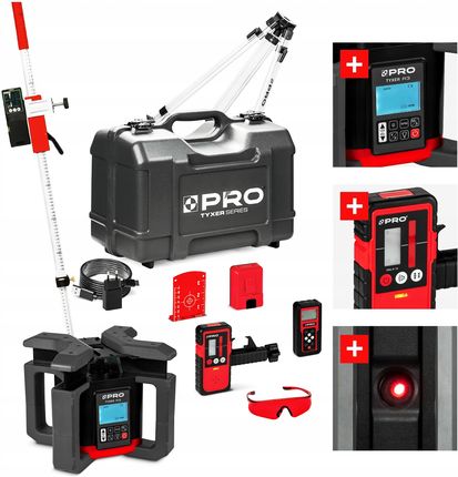 Pro Niwelator Laserowy Tyxer R3 Zestaw: Detektor Łata Niwelacyjna Statyw PN0309028 - zdjęcie 2