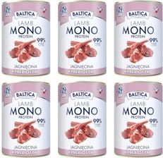 Baltica Nutraceutic Karma Mokra Mono Jagnięcina 99% Z Prebiotykami 6X400G