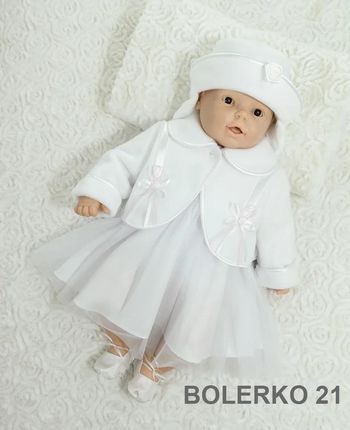 Angelino Bolerko Białe Do Chrztu Dla Dziewczynki Bolerko 21 86
