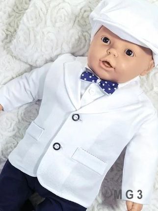 Angelino Marynarka Do Chrztu Dla Chłopca Biała M G 3 86