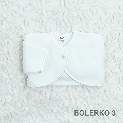 Angelino Bolerko Białe Na Chrzest Dla Dziewczynki Bolerko 3 68