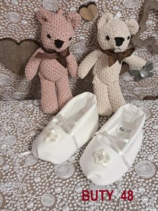 Angelino Śmietankowe Buciki Do Chrztu Dla Dziewczynki Buty 48 62