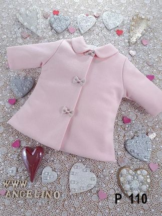 Angelino Płaszczyk Do Chrztu Dla Dziewczynki Różowy P 110 56