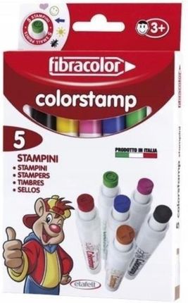 Pisaki Stempelki 5 Kolorów Fibracolor