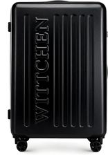 Zdjęcie Duża walizka z ABS-u z tłoczonym logo czarna - Warszawa