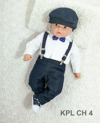 Angelino Komplet Do Chrztu Dla Chłopca Biało Granatowy Kpl Ch 4 86