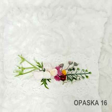 Angelino Opaska Do Chrztu Dla Dziewczynki Śmietankowa Opaska 16 74