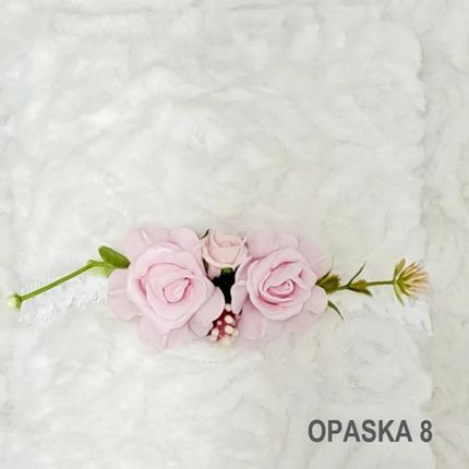 Angelino Opaska Do Chrztu Dla Dziewczynki Biała Opaska 8 74