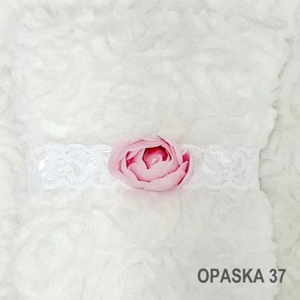 Angelino Opaska Do Chrztu Dla Dziewczynki Biała Opaska 37 74