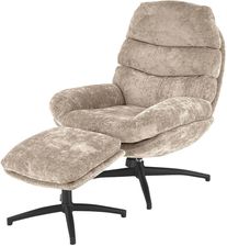 Zdjęcie Halmar Fotel wypoczynkowy z podnóżkiem Dario Beżowy - Pieniężno