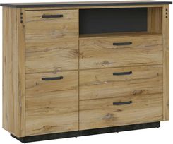 Zdjęcie Meble Wójcik Komoda Westeros WESK02 2D3K Dąb Flagstaff Fresco - Dobrodzień