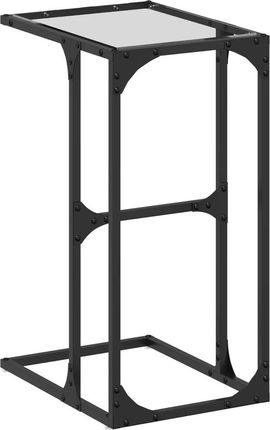 Zakito Home Stolik Boczny Metalowy 40X30X61,5cm Przezroczyste Szkło (Zh846036)