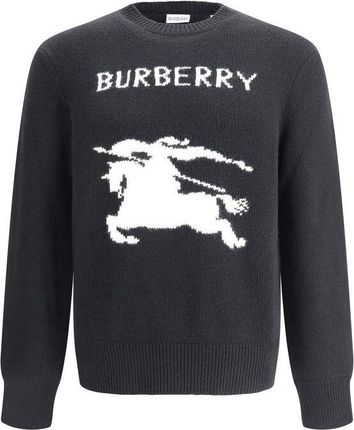 Wełniany sweter z logo rycerza jeździeckiego Burberrys - M