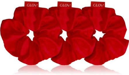 Glov Satin Scrunchies S/M/L Gumki Do Włosów Red 3szt.