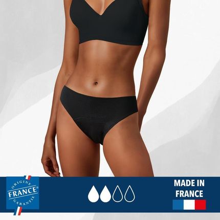 Plim Underwear Dół Menstruacyjnego Stroju Kąpielowego Średnia Chłonność Czarne - zdjęcie 2