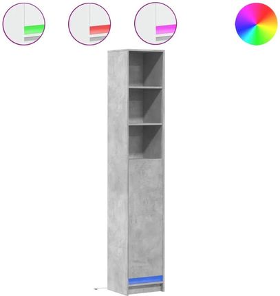 Zakito Europe Komoda Led Beton 36X32,5X200Cm Szary (ZE852127)
