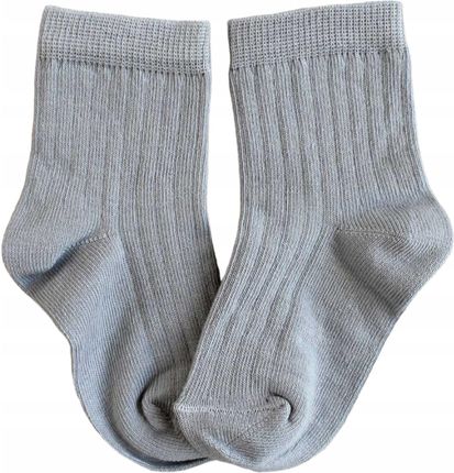 Bawełniane Skarpetki niemowlęce 0m+ szare skarpety dla noworodka Bodykids