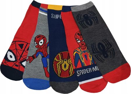 ABS Antypoślizgowe Skarpetki Dziecięce Bawełniane SPIDER MAN 5-PAR 23-26