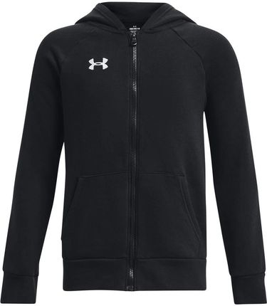 Chłopięca bluza dresowa rozpinana z kapturem Under Armour UA Rival Fleece FZ Hoodie - czarna
