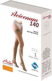 Aries Pończochy Uciskowe 140Den Ccl1 Rozm. M Krótkie Beżowe