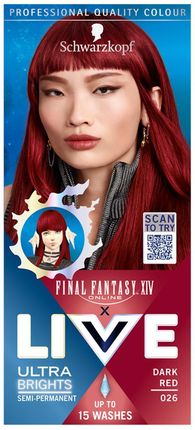 Schwarzkopf Live Ultra Brights Or Pastel Półtrwała Farba Do Włosów Odcień 026 Dark Red 1Szt.