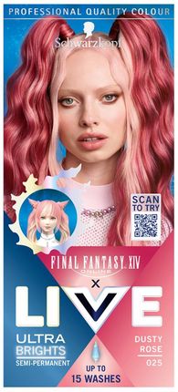 Schwarzkopf Live Ultra Brights Or Pastel Półtrwała Farba Do Włosów Odcień 025 Dusty Rose 1Szt.