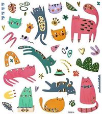 Zdjęcie Dalprint Naklejki Z Kryształkami Zabawne Koty 38Szt. - Wojcieszów